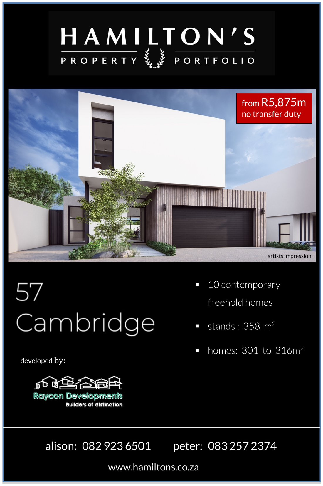 57 Cambridge Road marketing board